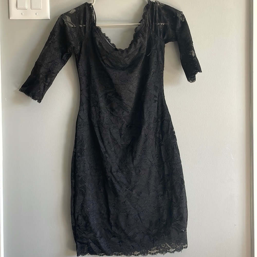 Guess black lace dress